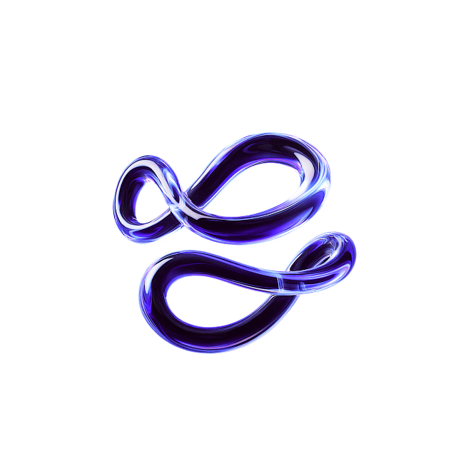 Decorative flowing ribbon